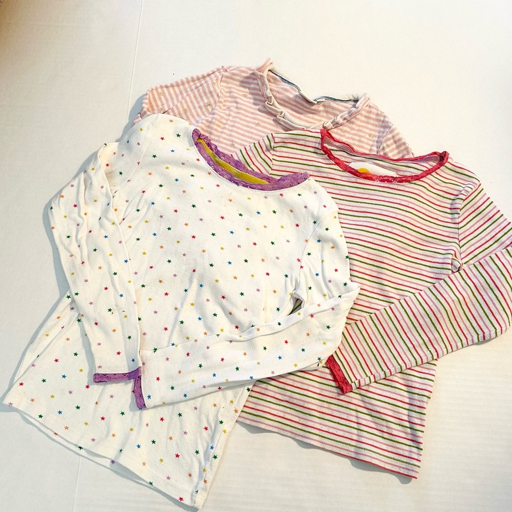 Three Boden Pointelle Long Sleeve Shirts